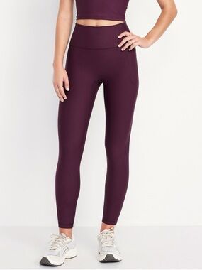 7/8 Old Navy High-Rise Sculpting Leggings - Plum